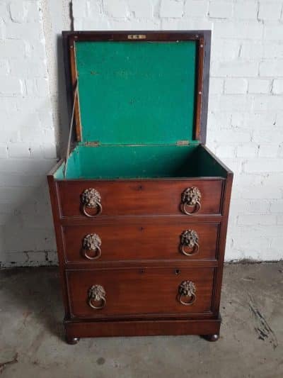 Georian mahogany wine chest Antiques Scotland Antique Chest Of Drawers 5