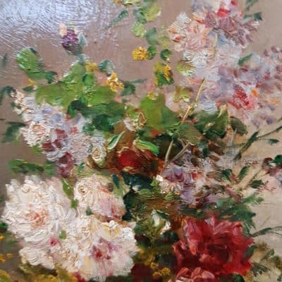 Eugene Petit (1839-1886) Still life Oil on Board. - Image 4