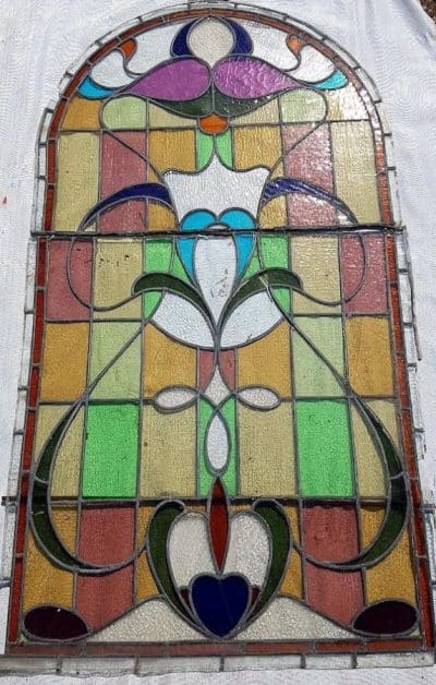 Large Art Nouveau Stained glass window Antiques Scotland Antique Art 3