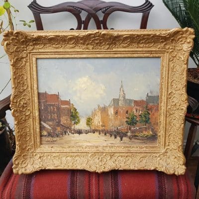 Impressionist painting manner of Eugene Galien Laloue Andrew Christie Antique Art 7