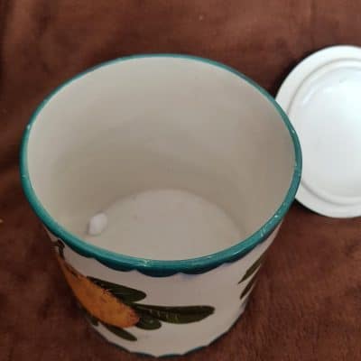 Large Wemyss lidded biscuit barrel decorated with oranges - Image 3