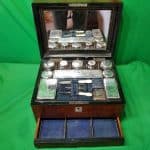 Victorian burr walnut Ladies travelling set. Antiques Scotland Antique Furniture