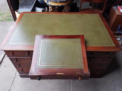 SOLD Victorian mahogany partners desk 19th century Antique Desks 8