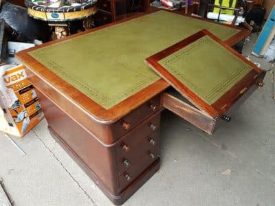 SOLD Victorian mahogany partners desk 19th century Antique Desks 9