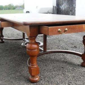 SOLD Victorian Oak Library Table 19th century Antique Furniture