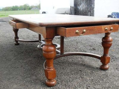 SOLD Victorian Oak Library Table