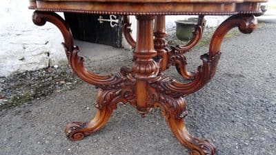 SOLD Victorian burr walnut centre table - Image 5