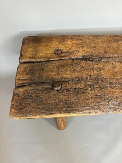 Large 19th Century Oak Pig Bench - Image 2