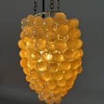 Mid Century Glass Beads Pendant Light c1950’s Ceiling Light Antique Lighting