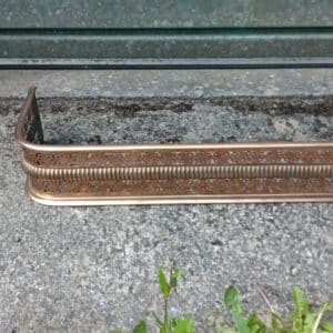 A LATE VICTORIAN BRASS FIRE FENDER. HEAVY ITEM-QUALITY BRASS! Antique Metals
