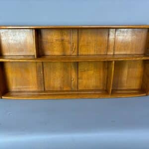 Mid Century Ercol Solid Elm Plate Display Rack elm Antique Cabinets
