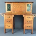 Arts & Crafts Stones Patent Oak Writing Desk James Phillips & Sons Antique Desks