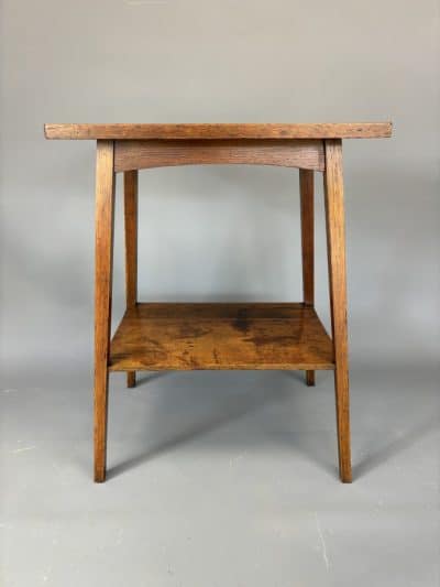 Arts & Crafts Oak Tile Top Table - Image 2