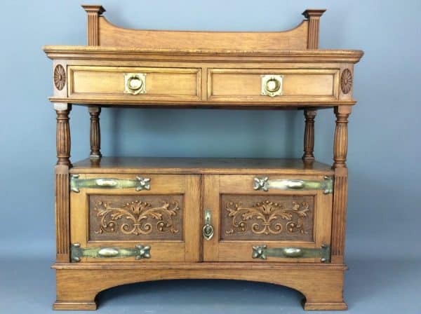 Arts & Crafts Sideboard Buffet c1900 - Image 3