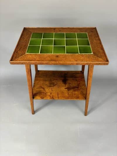 Arts & Crafts Oak Tile Top Table