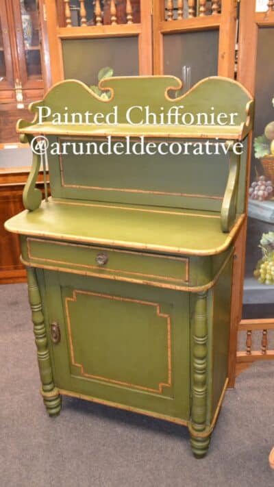 Regency painted Chiffonier with bamboo detail