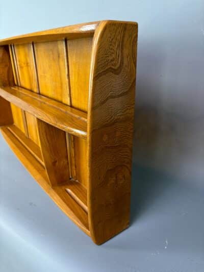 Mid Century Ercol Solid Elm Plate Display Rack - Image 3