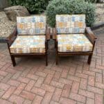 Pair of Mid Century Lounge Armchairs armchairs Antique Chairs