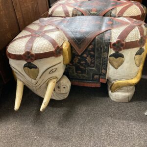 19th Century Oriental Elephant Seats Antique Stools