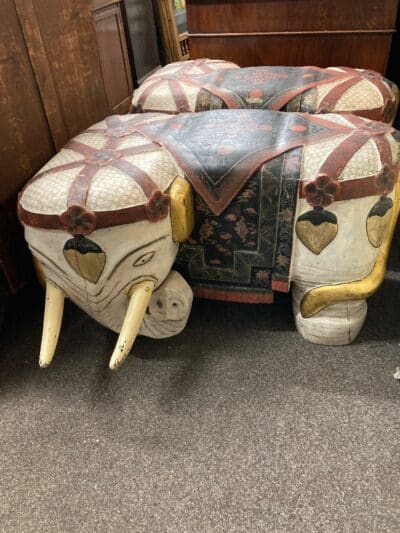 19th Century Oriental Elephant Seats