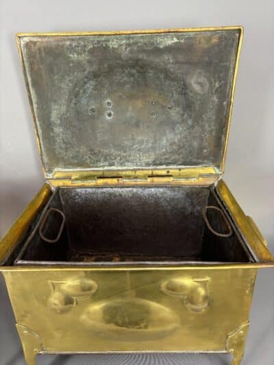 Pair of Arts & Crafts Brass Coal Boxes - Image 3