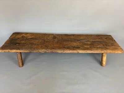 Large 19th Century Oak Pig Bench