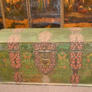 19th Century Swedish Marriage Chest Antique Coffers