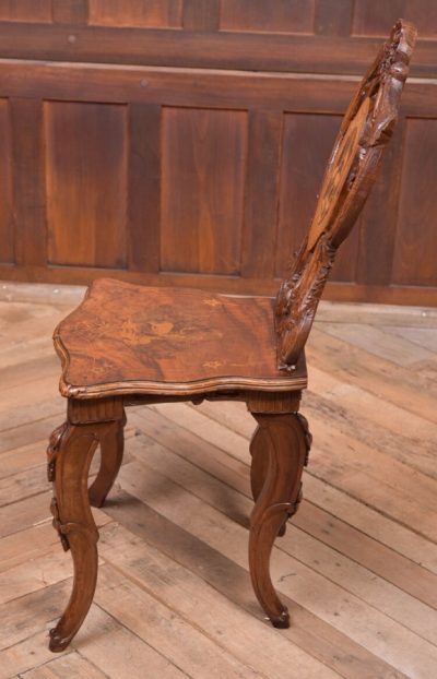 Black Forest Carved Hall Chair SAI2034 - Image 7