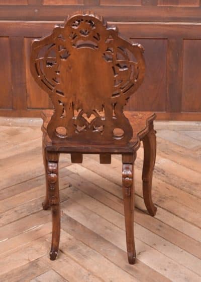 Black Forest Carved Hall Chair SAI2034 - Image 6