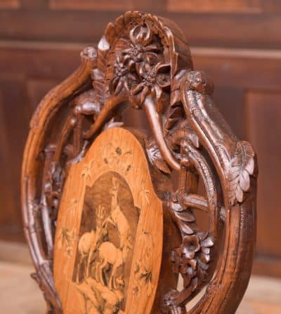 Black Forest Carved Hall Chair SAI2034 - Image 5