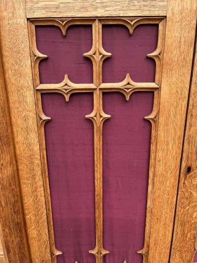 Gothic Revival Oak Sideboard Credenza - Image 14