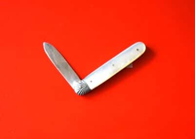 Antique 1896 Miniature Silver Mother of Pearl Fruit Knife - No 3 - Image 4