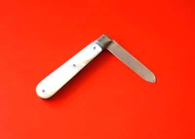 Antique 1896 Miniature Silver Mother of Pearl Fruit Knife - No 3 - Image 7