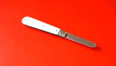 Antique 1896 Miniature Silver Mother of Pearl Fruit Knife - No 3 - Image 5
