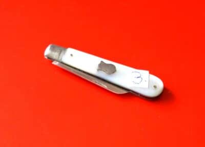 Antique 1896 Miniature Silver Mother of Pearl Fruit Knife - No 3 - Image 6