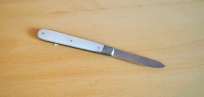 Antique 1894 Silver Mother of Pearl Fruit Knife - Image 3
