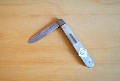 Antique 1894 Silver Mother of Pearl Fruit Knife - Image 2