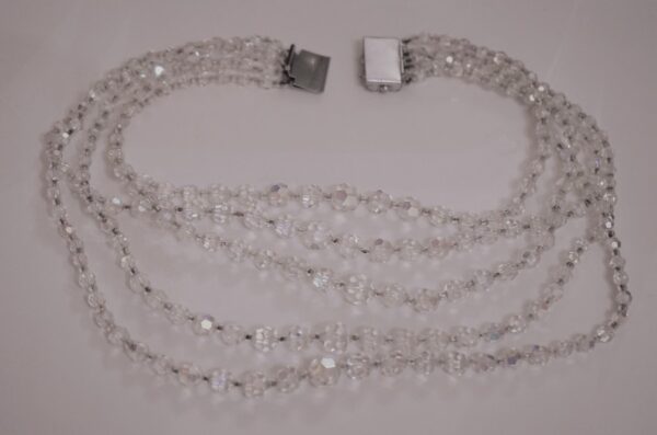 A Rare & Stunning 50s AURORA BOREALIS Necklace With Sparkling Rhinestone Clasp - Boxed - Image 3