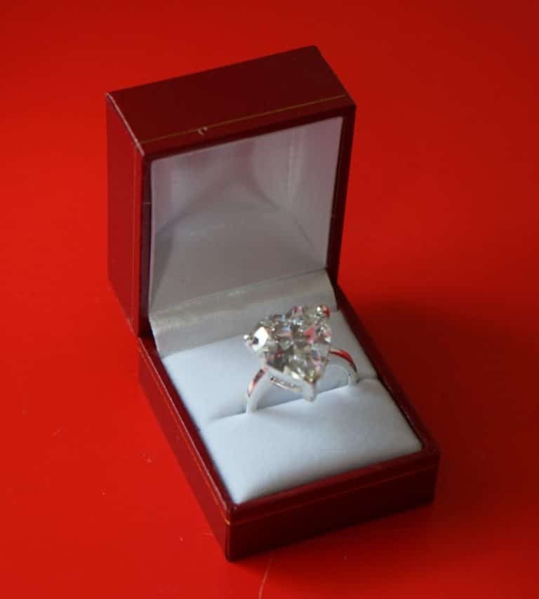 A Vintage New Old Stock White C Z Dress Ring