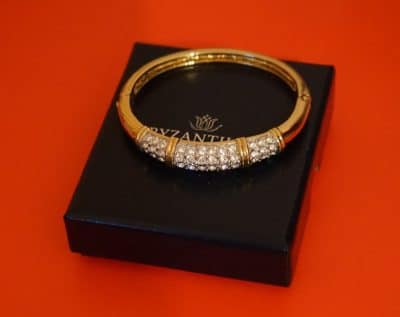 Vintage New Gold Plated Swarovski Bracelet - Boxed - Image 3