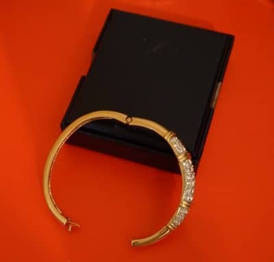 Vintage New Gold Plated Swarovski Bracelet - Boxed - Image 6