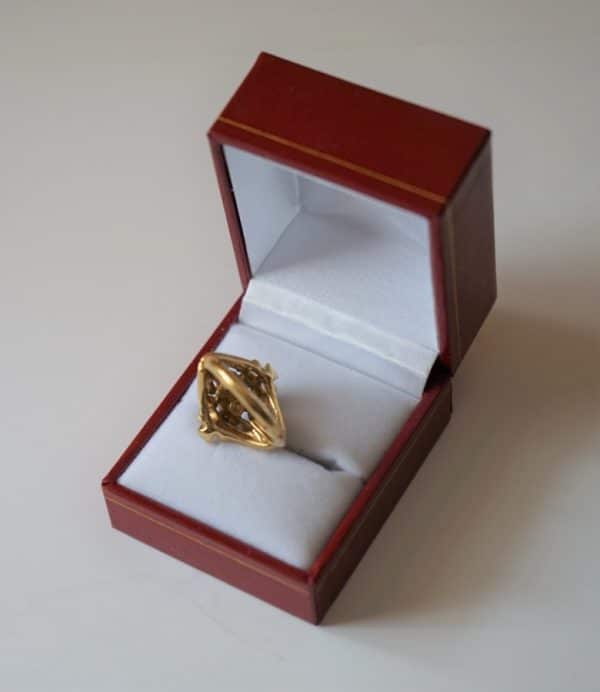 Vintage Atwood & Sawyer Emerald & Diamond Crystal Ring - Boxed - Image 5