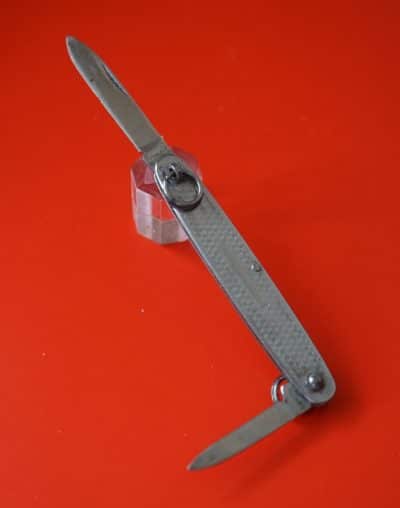 1930s Sheffield Stainless Steel Twin Bladed Ring pull Pen Knife - Knives / Collectable - Image 6