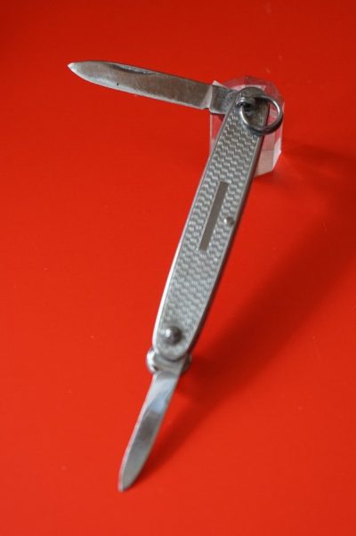 1930s Sheffield Stainless Steel Twin Bladed Ring pull Pen Knife - Knives / Collectable - Image 5