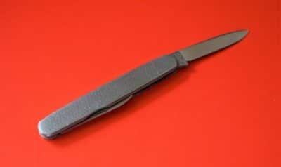 1930s Sheffield Stainless Steel Twin Bladed Ring pull Pen Knife - Knives / Collectable - Image 2