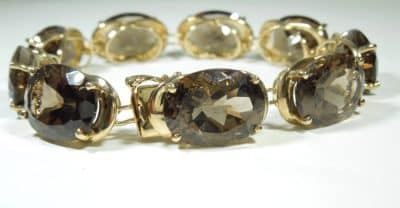 9ct Gold Smokey Quartz Bracelet