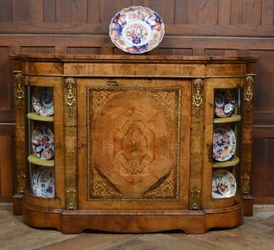 Victorian Walnut Credenza / Display Cabinet SAI3304 Antique Cupboards 23