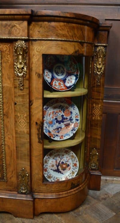 Victorian Walnut Credenza / Display Cabinet SAI3304 Antique Cupboards 18