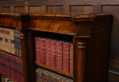 Victorian Walnut Open Bookcase SAI3096 Antique Bookcases 17