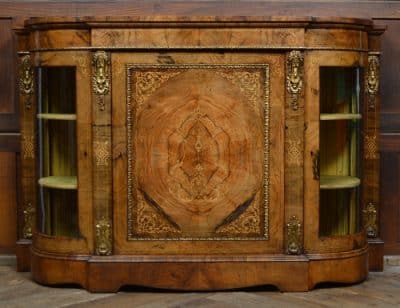 Victorian Walnut Credenza / Display Cabinet SAI3304 Antique Cupboards 14